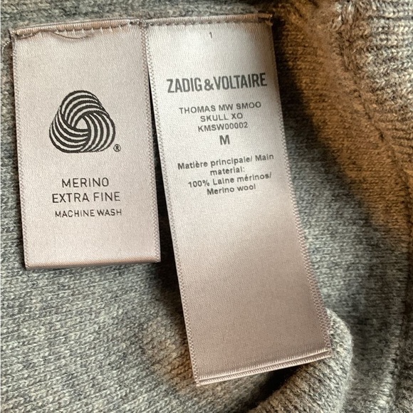 Zadig&Voltaire Thomas sold out wool skull sweater M - Picture 7 of 8